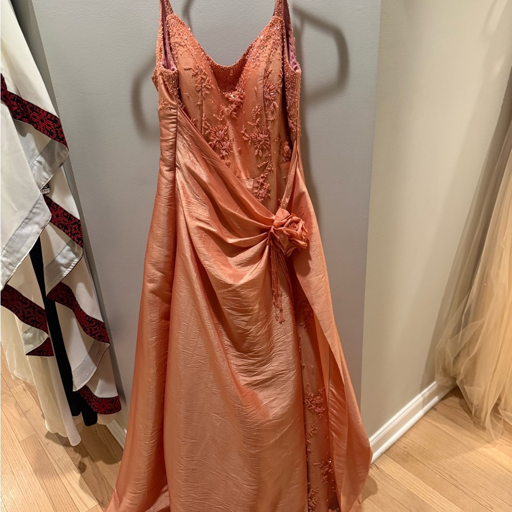 Elegant Peach Evening Gown